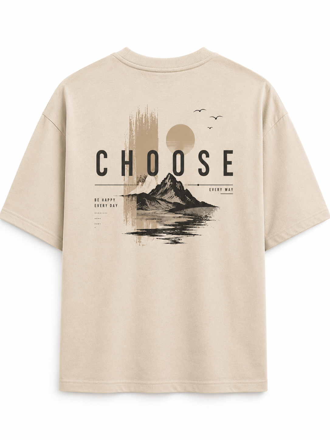 Essential Back Print Drop Shoulder T-Shirt