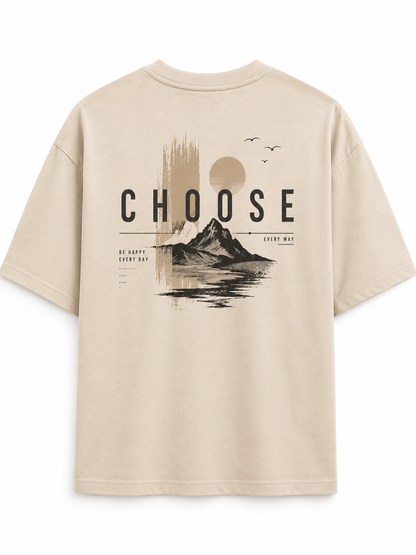 Essential Back Print Drop Shoulder T-Shirt